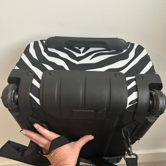 Jansport Black and White Zebra Rolling Backpack - Picture 8 of 8